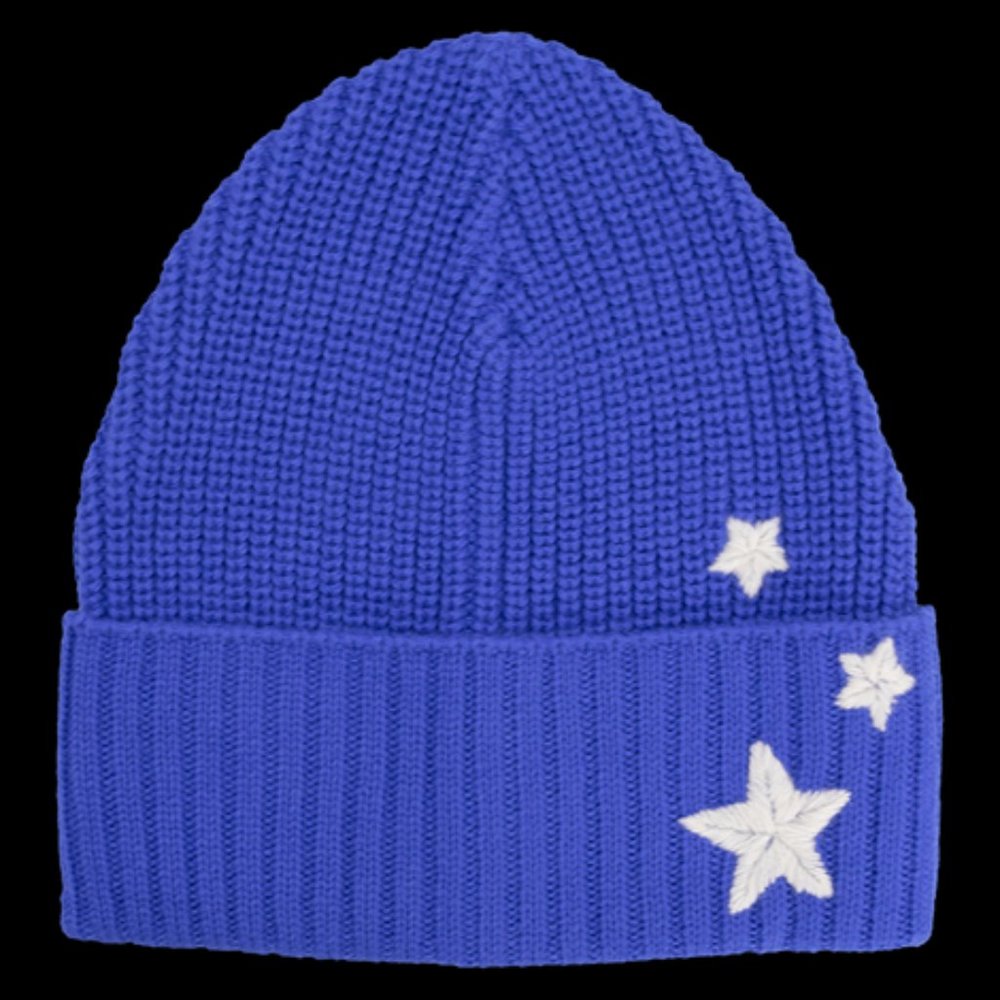 NWT REBECCA MINKOFF Embroidered Peak Beanie